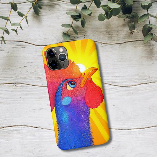 太陽の光に包まれたカラフルな雄鶏 Case-Mate iPhoneケース