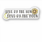 太陽の光に照らされて月の光に囲まれて暮らす シール (正面)