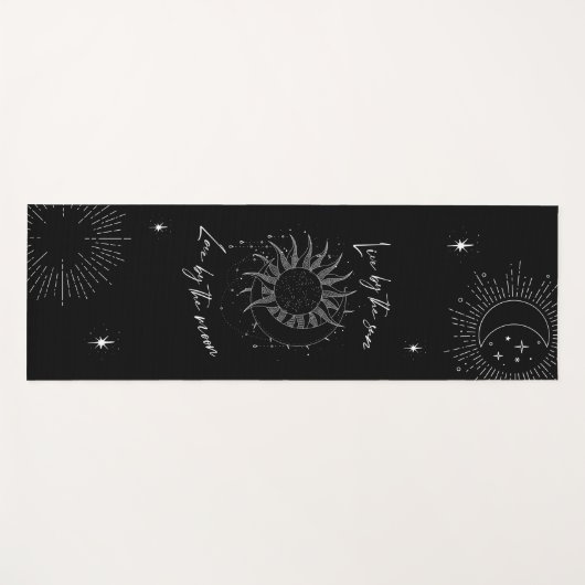 太陽の光に照らされる月の光に囲まれて暮らす ヨガマット (正面(横))