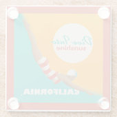 太陽の光に飛び込む |カリフォルニア ガラスコースター (裏面)