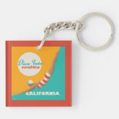 太陽の光に飛び込む |カリフォルニア キーホルダー (裏面)