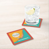 太陽の光に飛び込む |カリフォルニア スクエアペーパーコースター (インサイチュ)