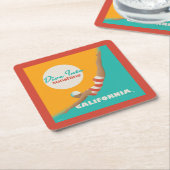 太陽の光に飛び込む |カリフォルニア スクエアペーパーコースター (アングル)