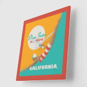 太陽の光に飛び込む |カリフォルニア スクエア壁時計 (傾斜)