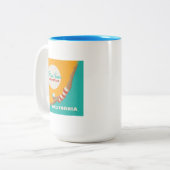 太陽の光に飛び込む |カリフォルニア ツートーンマグカップ (正面左)