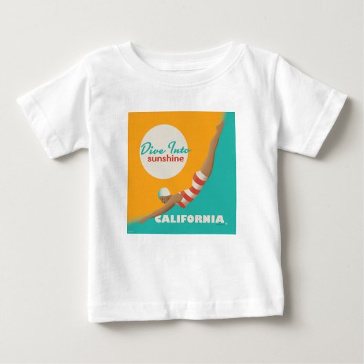 太陽の光に飛び込む |カリフォルニア ベビーTシャツ (正面)