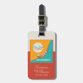 太陽の光に飛び込む |カリフォルニア ラゲッジタグ (正面縦)