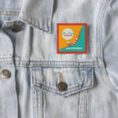 太陽の光に飛び込む |カリフォルニア 缶バッジ (インサイチュ)