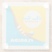 太陽の光に飛び込む |フロリダ ガラスコースター (裏面)