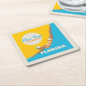 太陽の光に飛び込む |フロリダ スクエアペーパーコースター (アングル)