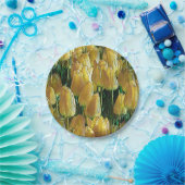 太陽の光のような黄色のチューリップ ペーパープレート (パーティー)