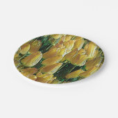 太陽の光のような黄色のチューリップ ペーパープレート (アングル)