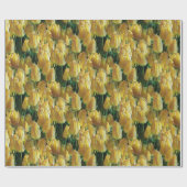 太陽の光のような黄色のチューリップ ラッピングペーパー (フラット)