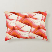 太陽の光の中でサンゴのジグザグまたはデジタルソーを生きる アクセントクッション (正面)
