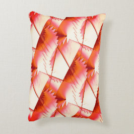 太陽の光の中でサンゴのジグザグまたはデジタルソーを生きる アクセントクッション