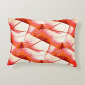 太陽の光の中でサンゴのジグザグまたはデジタルソーを生きる アクセントクッション (裏面)