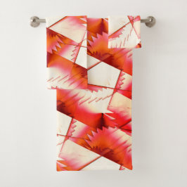 太陽の光の中でサンゴのジグザグまたはデジタルソーを生きる バスタオルセット