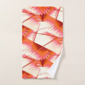 太陽の光の中でサンゴのジグザグまたはデジタルソーを生きる バスタオルセット (ハンドタオル)