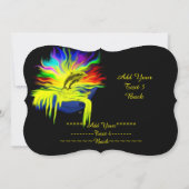 太陽の光の中のイルカ、あなたのテキストを追加 招待状 (裏面)