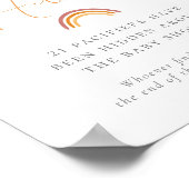 太陽の光の小さな赤ちゃんシャワーおしゃぶり狩り ポスター (角)