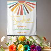 太陽の光の小さな赤ちゃんシャワー背景 タペストリー