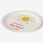 太陽の光の少しカスタムの赤ちゃんシャワー ペーパープレート (アングル)