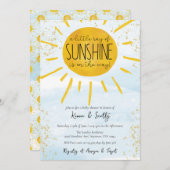 太陽の光の少し男の赤ちゃん 招待状 (正面/裏面)