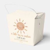 太陽の光の少し黄色い太陽の赤ちゃんシャワー フェイバーボックス (裏面サイド)