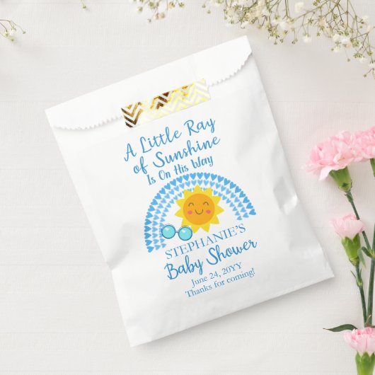 太陽の光の少年の赤ちゃんシャワー フェイバーバッグ (封をした状態)