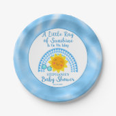 太陽の光の少年の赤ちゃんシャワー ペーパープレート (正面)