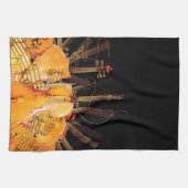 太陽の光の弦 キッチンタオル (横)