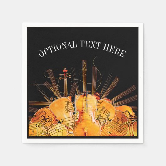 太陽の光の弦 スタンダードカクテルナプキン (正面)