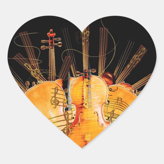 太陽の光の弦 ハートシール (正面)