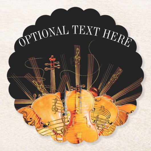 太陽の光の弦 ペーパーコースター (正面)