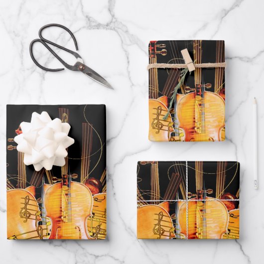 太陽の光の弦 ラッピングペーパーシート (正面)