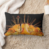 太陽の光の弦 ランバークッション (ブランケット)