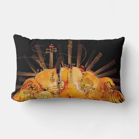 太陽の光の弦 ランバークッション (正面)