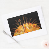 太陽の光の弦 長方形シール (封筒)