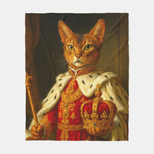 太陽の光の皇帝 | ナポレオン猫 フリースブランケット (正面)