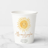 太陽の光の赤ちゃんシャワー 紙コップ (裏面)