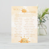 太陽の光は彼女はむしろ赤ちゃんシャワーのゲーム 招待状 (スタンド正面)