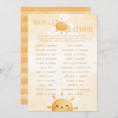 太陽の光は彼女はむしろ赤ちゃんシャワーのゲーム 招待状 (正面/裏面)