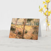 太陽の光る野原の木々 ヴィンセント・ヴァン・ゴッホ カード (黄色い花)