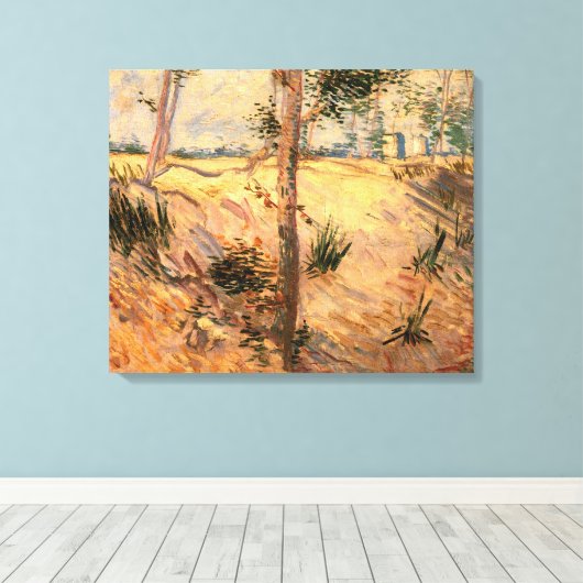 太陽の光る野原の木々 ヴィンセント・ヴァン・ゴッホ キャンバスプリント (インサイチュ (ウッドフロア))