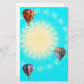 太陽の光を伴う熱気球 便箋 (正面/裏面)