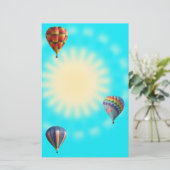 太陽の光を伴う熱気球 便箋 (スタンド正面)