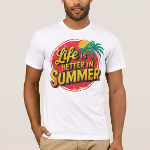 太陽の光を受け入れる：夏は人生が良い！ Tシャツ