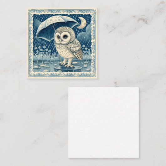 太陽の光を広げる:フクロウの雨でスマイルを送信 ノートカード (正面/裏面)