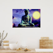 太陽の光を放つ仏像 ポスター (キッチン)