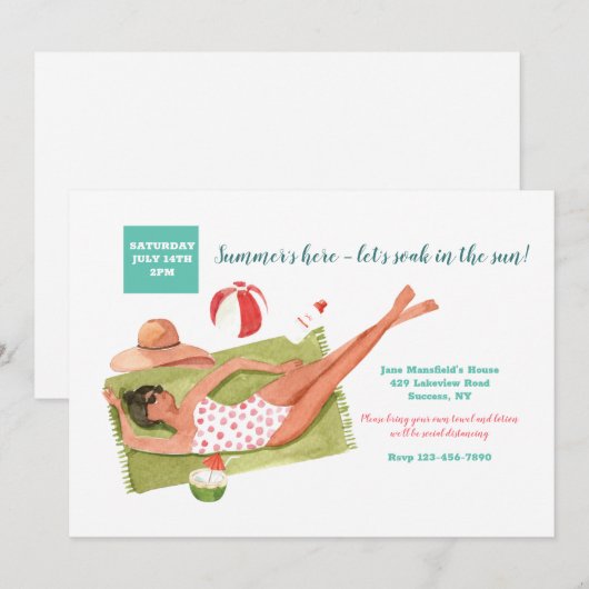 太陽の光を浴びて 招待状 (正面/裏面)